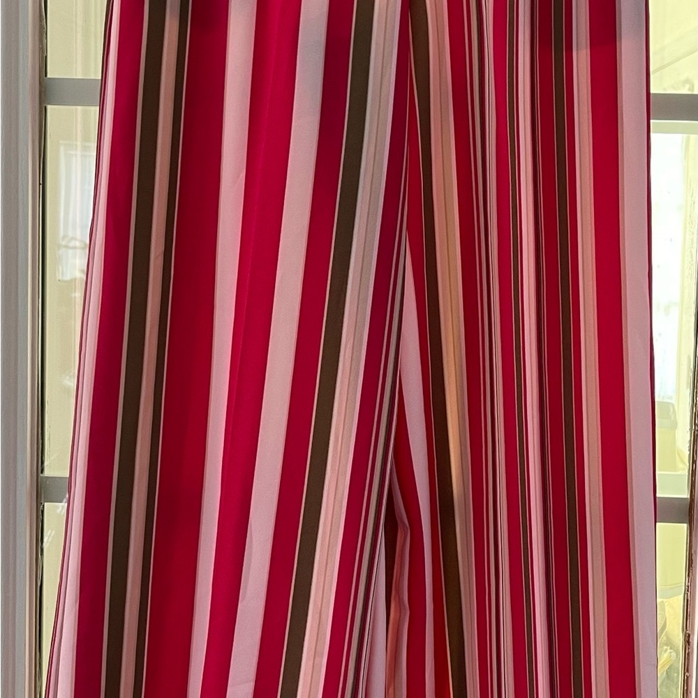 Pink and green wide leg pants size 2
